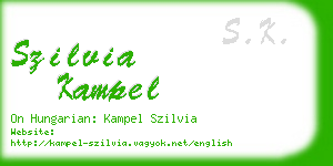 szilvia kampel business card